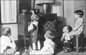 kids listening to radio