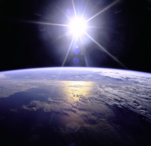 PD sun over earth