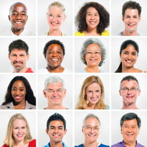Collection Of Happy Multi-Ethnic People